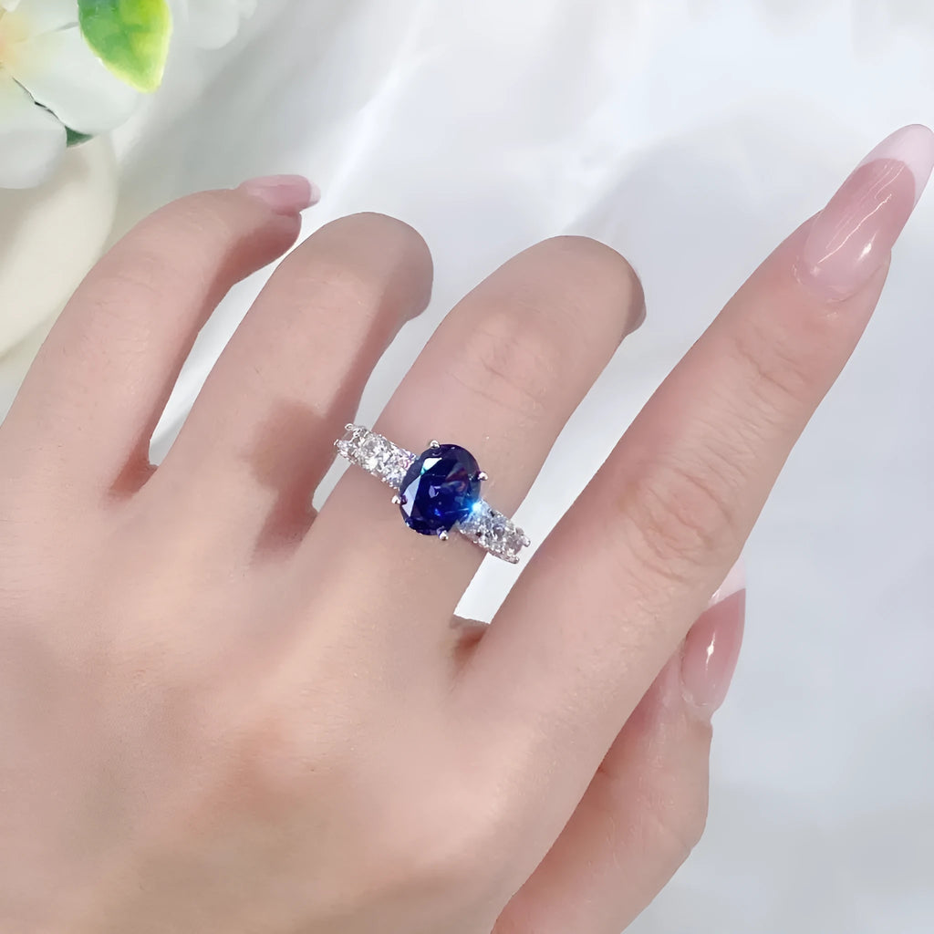 Heart-shaped women's ring in sterling silver with zircon stone in tan sang colour on silver band