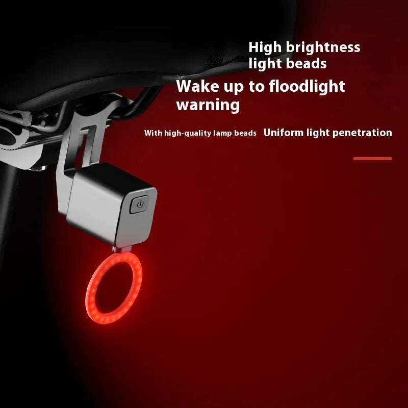 Bicycle running water taillight with animated safety lighting in multiple colour options