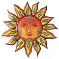 Iron sun face metal wall hanging decorative craft in a choice of colours