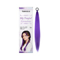 Wig ponytail braid in Yaki silk natural black clip-on extension single piece