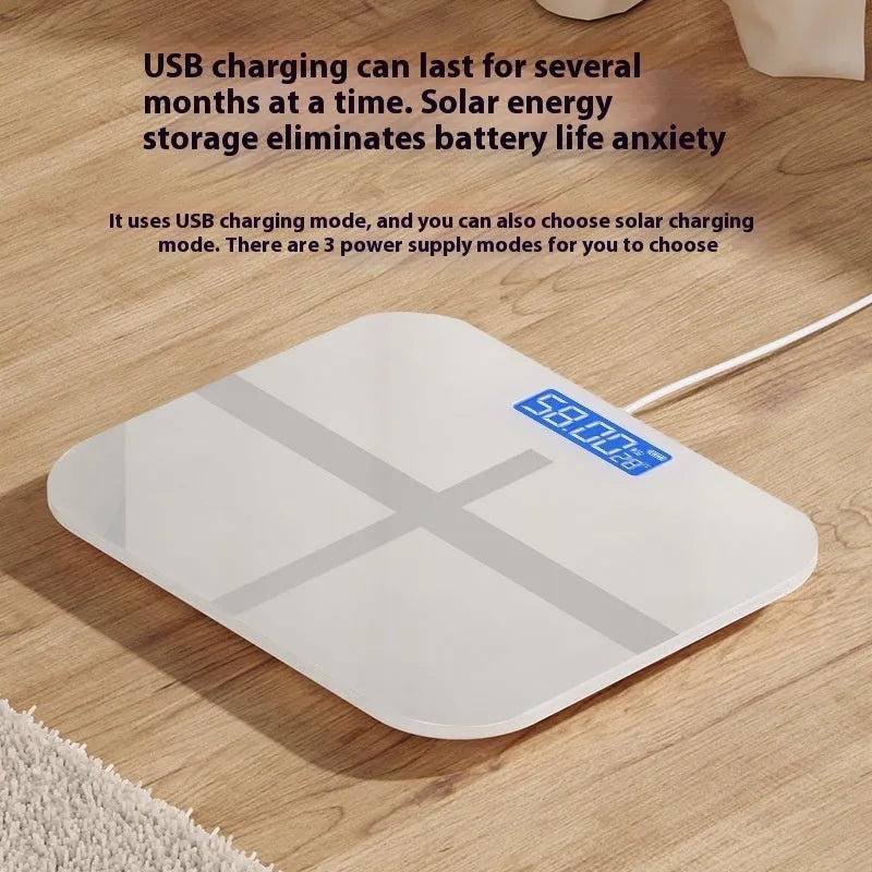 Household weighing scale in cross ice crystal white finish with digital display for weight measurement