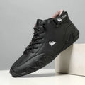 Winter fleece-lined large size men's Martin boots, microfiber upper, rubber sole, flat heel, round toe, long pile colour option
