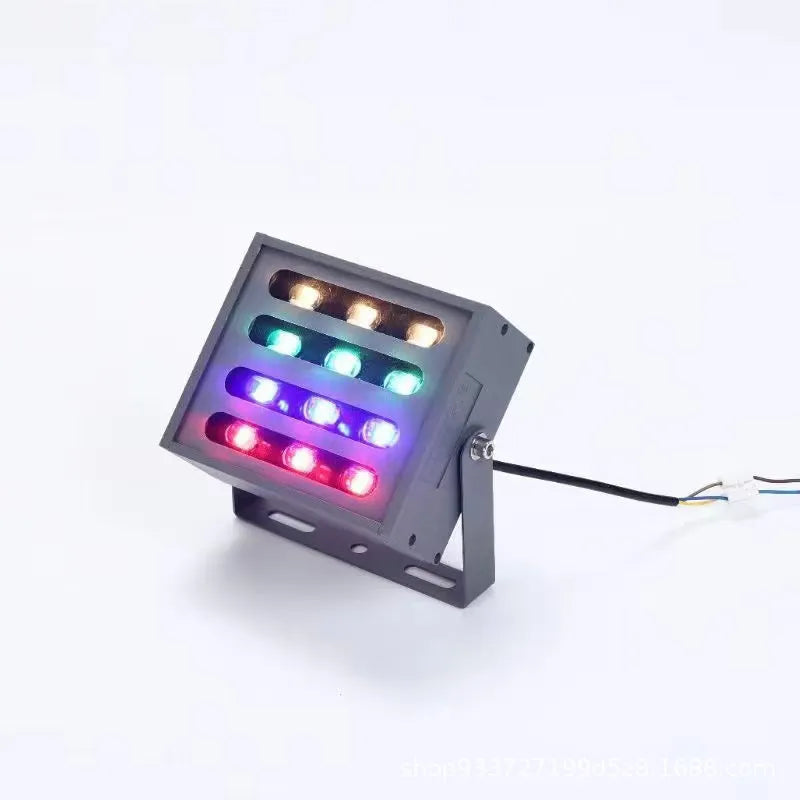 Outdoor waterproof LED rainbow tree projection spotlight with aluminium shell for landscape lighting.