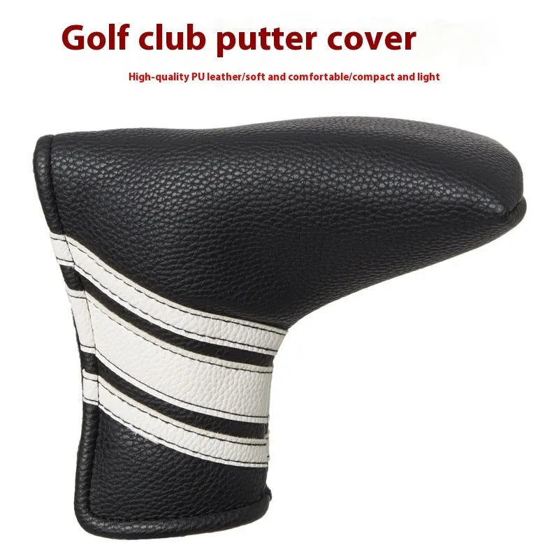 Black PU leather golf club push rod protective sleeve for shaft and handle protection