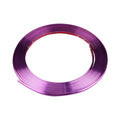 Electroplated purple PVC wheel rim protector strip on 8-metre roll for car wheel guard application