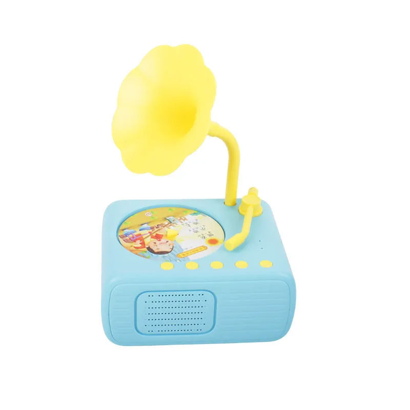 Children's early education storytelling machine in blue with TYPE-C charging port