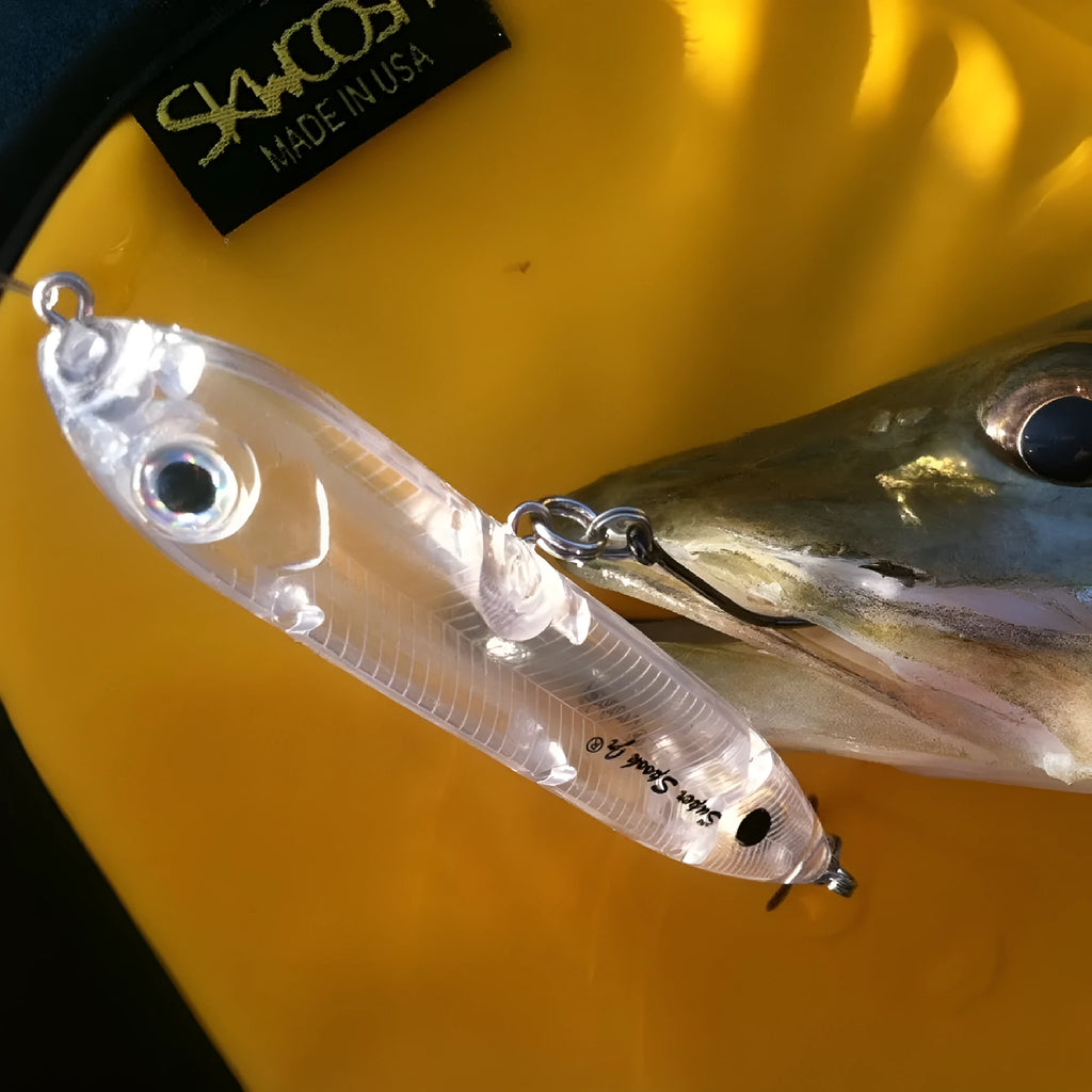 Transparent 9.5cm long blank hard plastic fishing lure body for DIY bait making