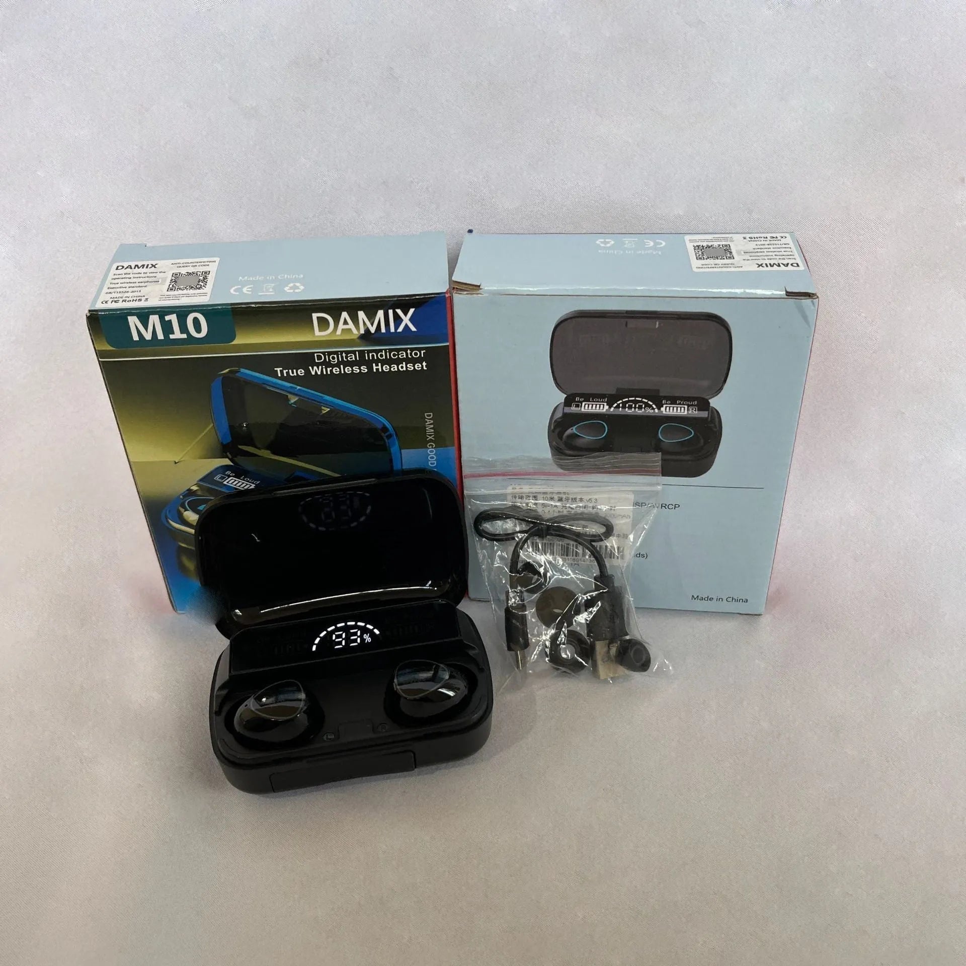 Black sports Bluetooth stereo earphone with digital display charging cabin, magnetic charging, and in-ear design