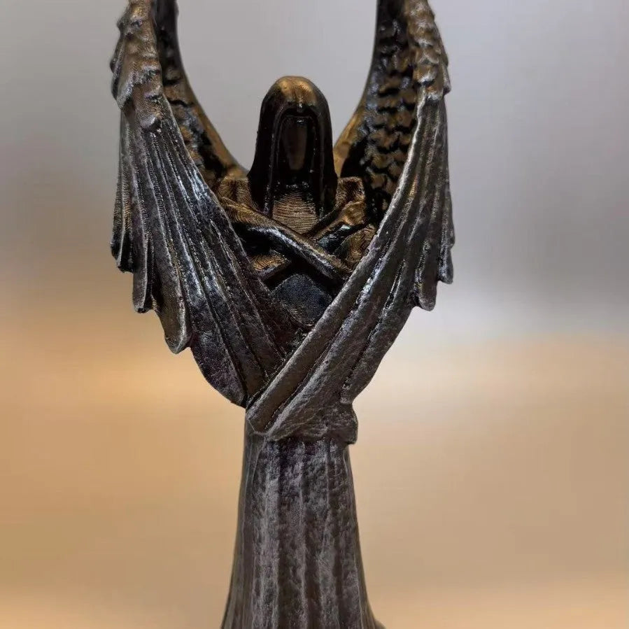 Dark Angel resin statue figurine ornament measuring 17 cm high on a shelf.
