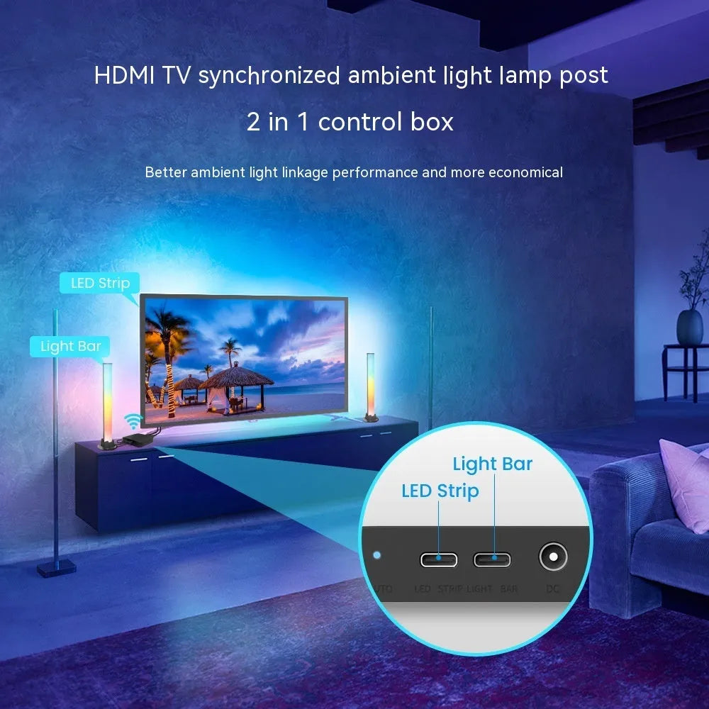 Smart Wi-Fi TV backlight strip in three lengths for 40 to 80 inch televisions