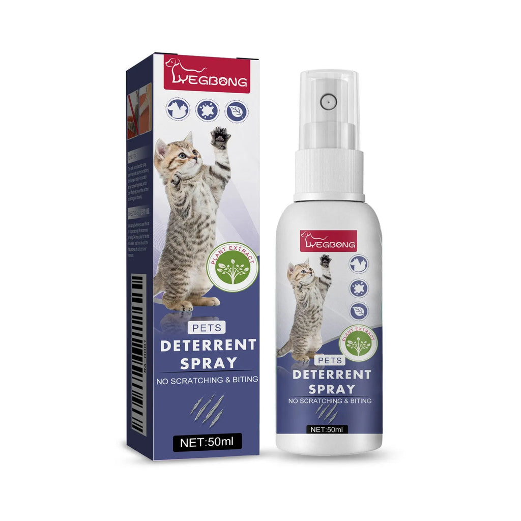 50ml bottle of pet anti-scratch deterrent spray in a box