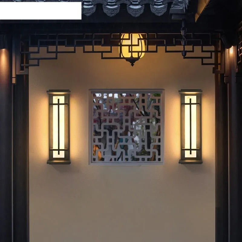 50cm aluminium strip wall lamp with IP65 waterproof rating for outdoor garden use