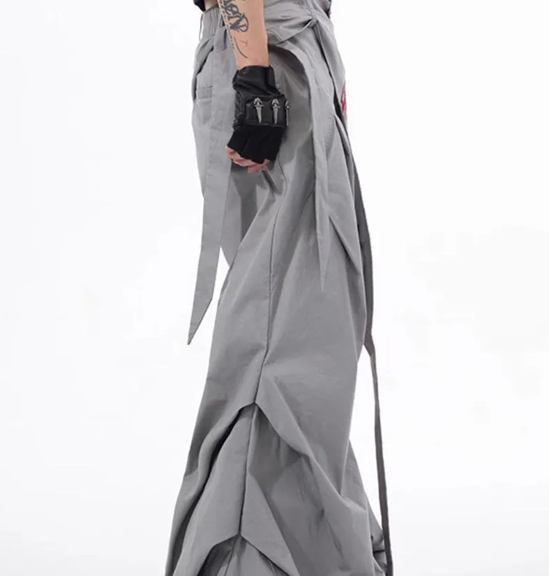 Boys summer wide-leg trousers in Korean style showing black and grey colour options
