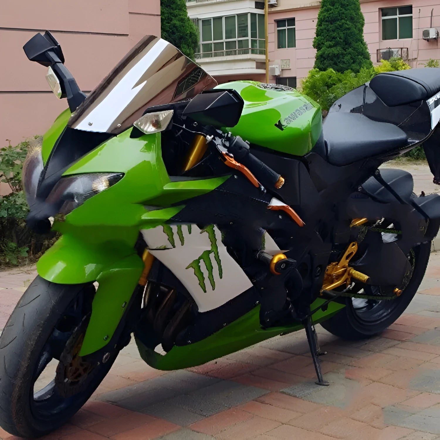 Blue and Brown tinted motorcycle windscreen for Kawasaki ZX-6R 636 and ZX-10R models