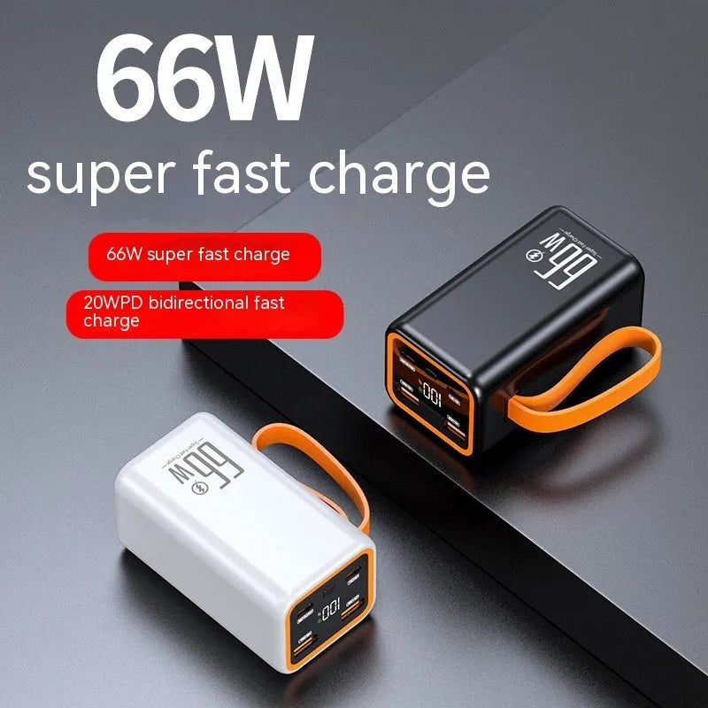 Black or white 20000 mAh fast charge power bank with creative design