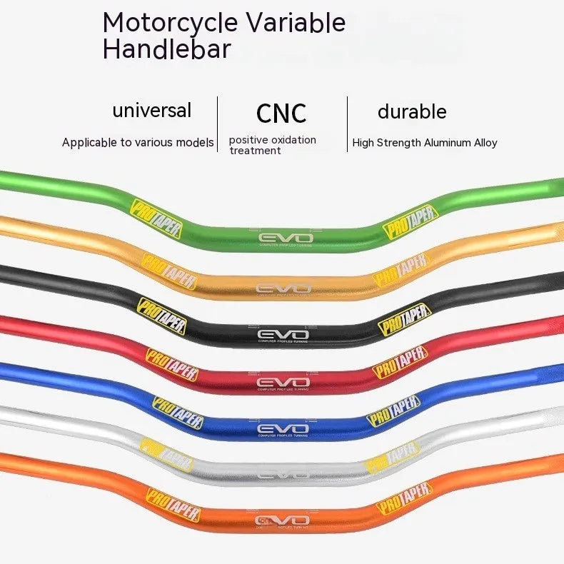 Orange aluminium alloy scrambling motorcycle handlebar with 28mm diameter and 80cm width