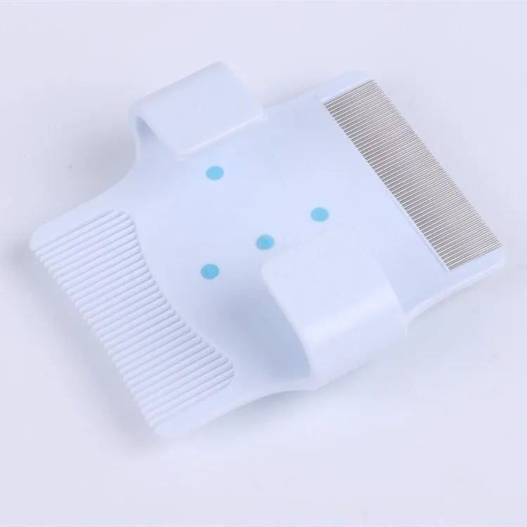 Multifunctional pet comb with floating hair removal, massage and flea removal functions in blue colour