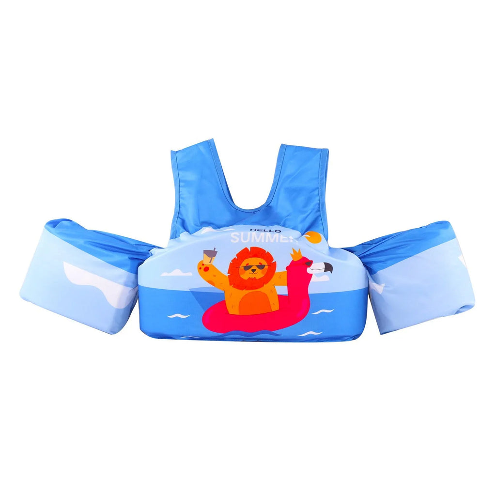 Cartoon-themed children's inflatable armband swimming ring in multiple colour patterns including blue crab and watermelon pineapple designs