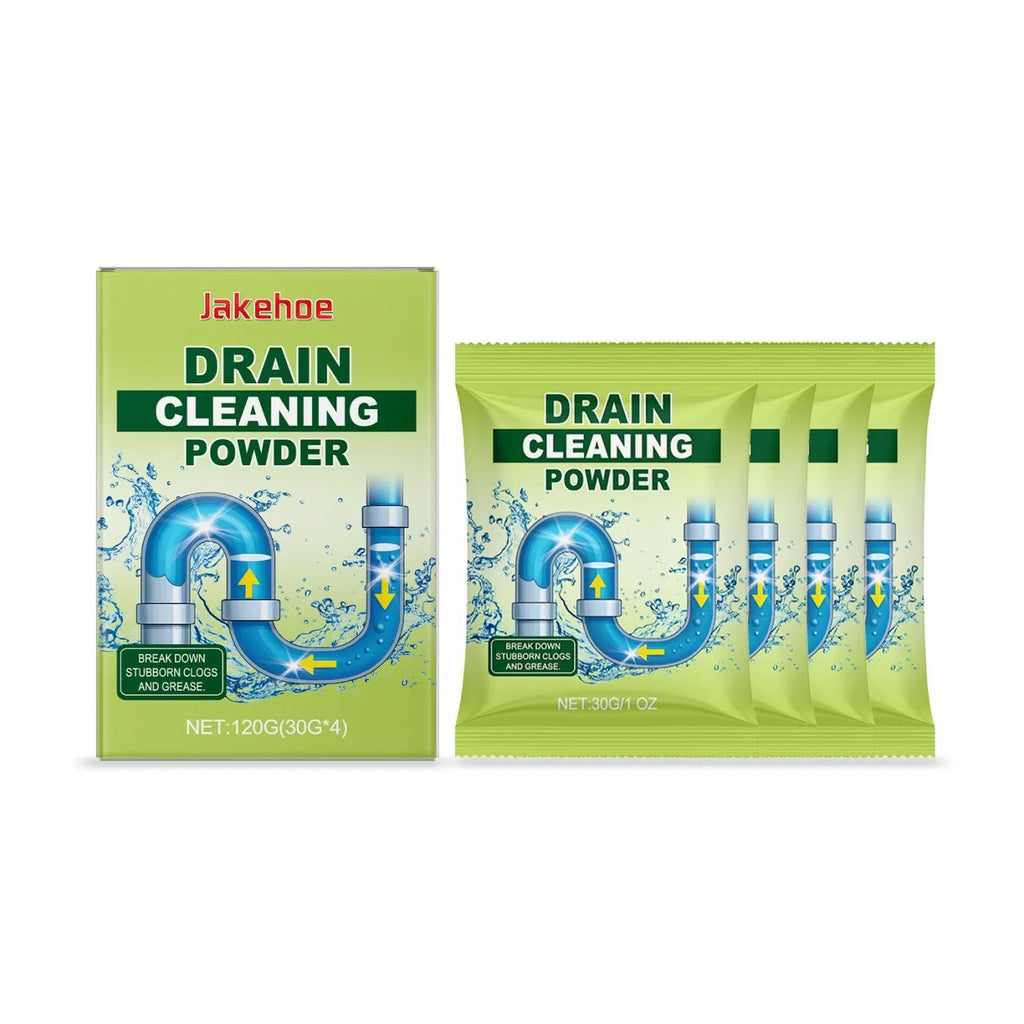 120g bottle of chemical drain cleaning powder for unblocking sinks and pipes
