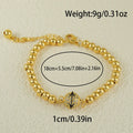 Women's Arabic style copper bracelet with heart-shaped zircon stone decoration