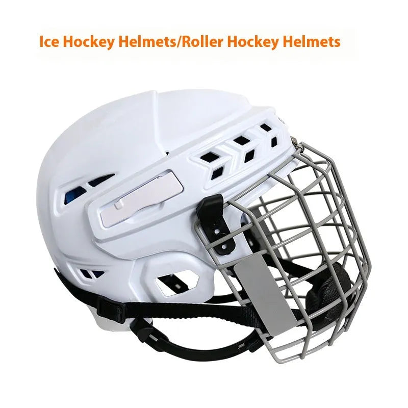 Ice hockey helmet with carbon steel face mask for multi-sport head protection