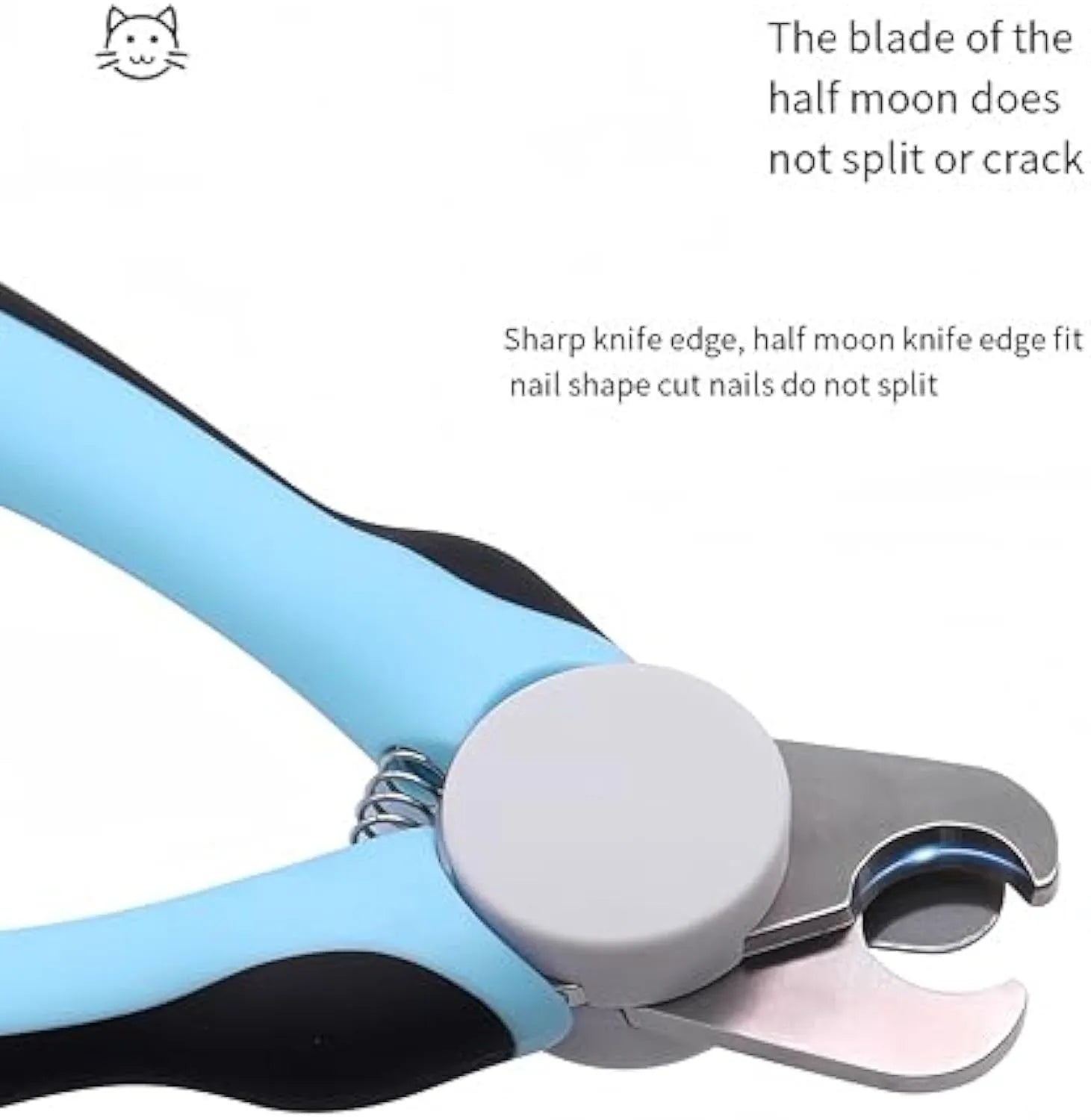 Blue heavy duty dog nail clippers with a safety guard for large breeds and thick nails.