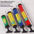 Manual plastic hand pump in mixed colours for inflating sports balls and balloons