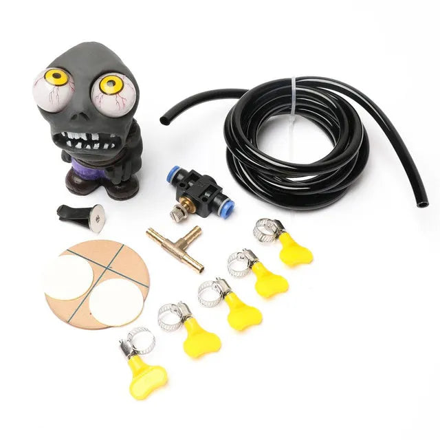 Turbo car blow-off valve decorative doll kit with pressure regulating valve and installation components