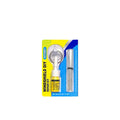 Car windscreen crack repair tool kit with plastic glass corrector for DIY point and crack repairs.
