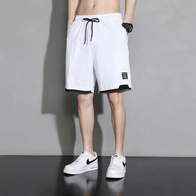 Japanese style cotton shorts for teenage boys in plus sizes with mid waist design