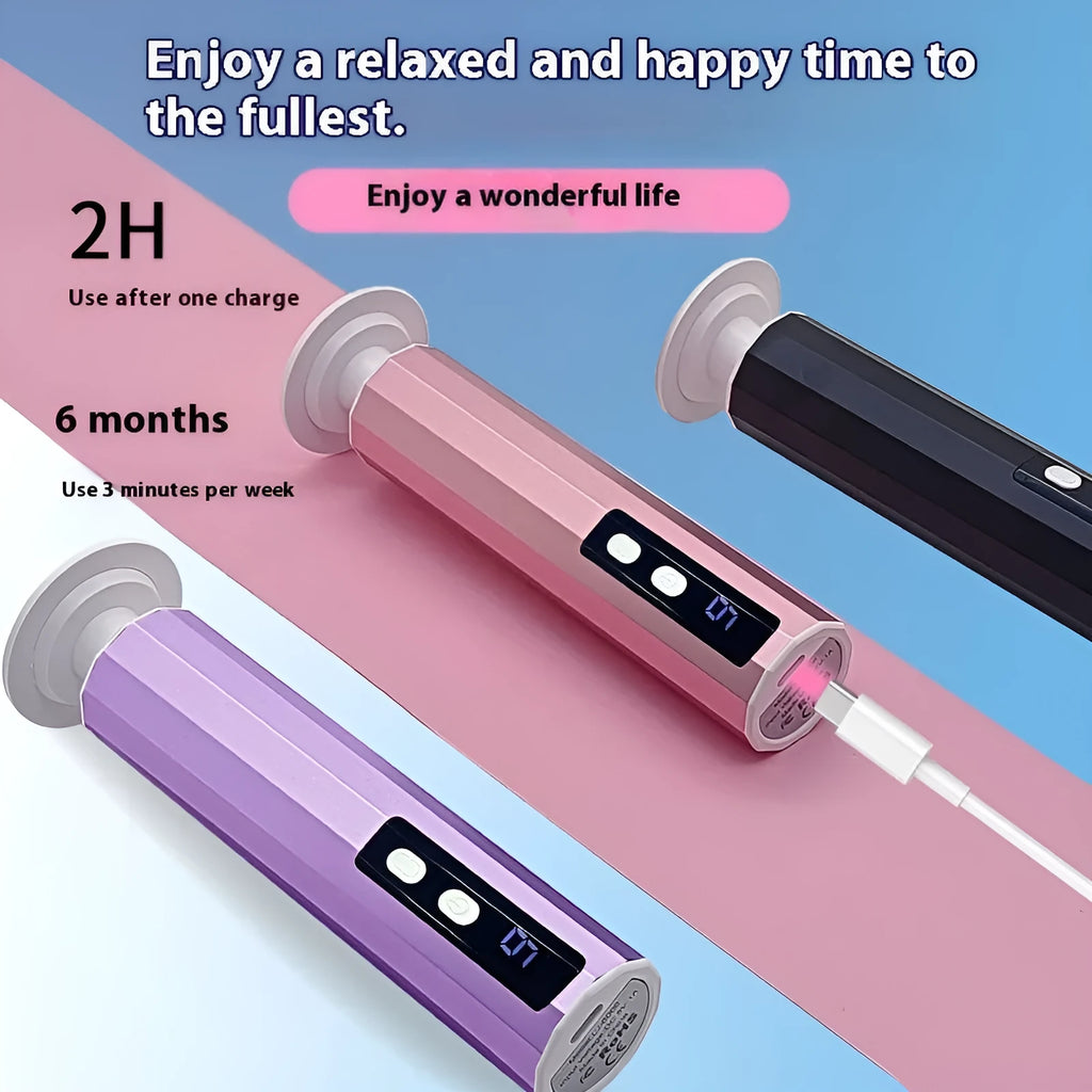Household callus trimmer and nail manicure equipment kit in box with USB cable and grinding wheels.