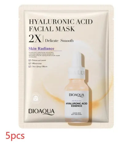 Collagen and hyaluronic acid facial sheet mask in 30g gel format with Vitamin C and Centella Asiatica options