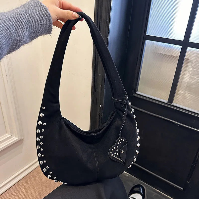 Women's soft plush strapless tote handbag in retro style showing colour options including black, red, brown, green and coffee