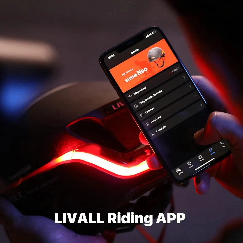 Smart bicycle night riding safety helmet with integrated LED lighting, matte black finish, EPS PC construction