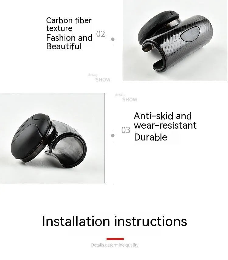 Silicone steering wheel assist ball with metal bearing in black or blue colour, approximately 9cm by 6cm