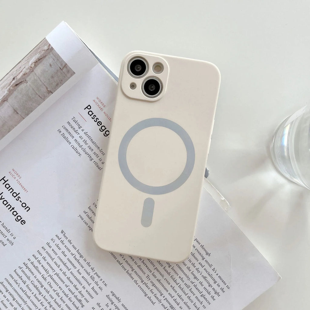 Magnetic TPU phone case for iPhone 14 Pro Max showing back with camera cutout