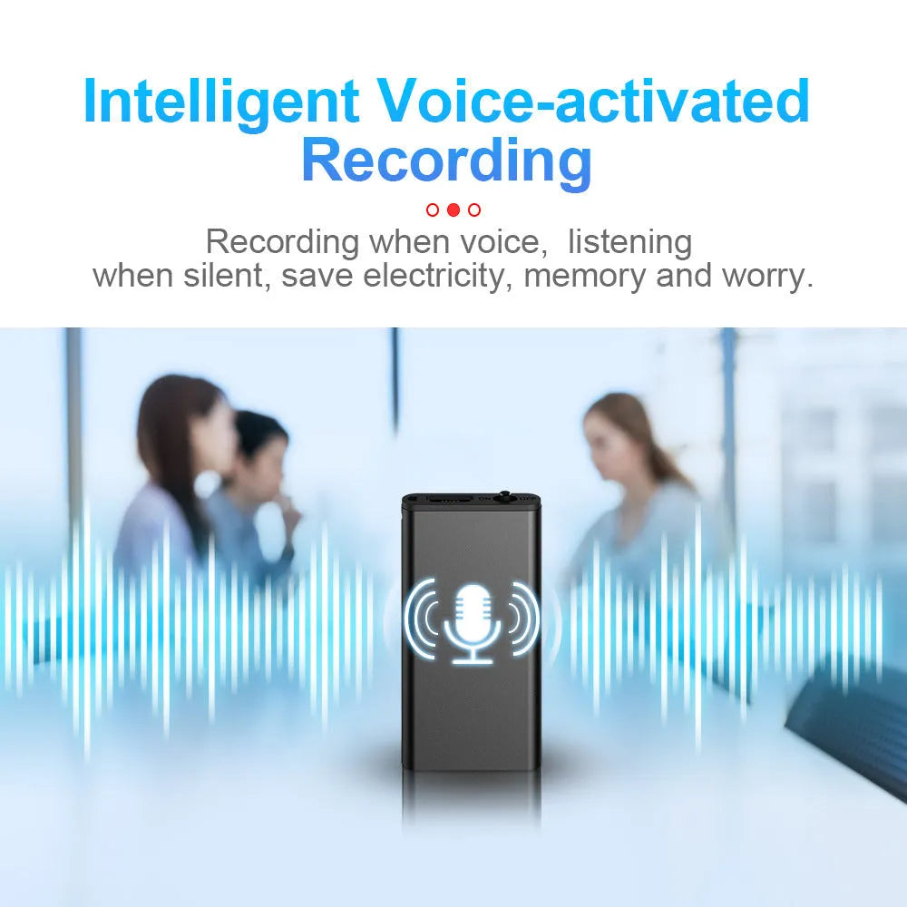 Silver aluminium alloy voice control recording pen with micro-USB port.