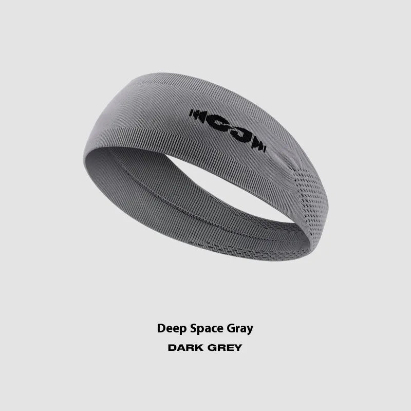 Seamless knitted exercise hair band in black, grey or blue for sports activities