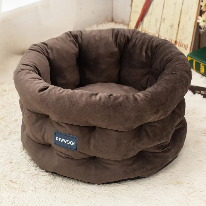 Cloth cat bed in beige, medium size 48x26cm, for cage use
