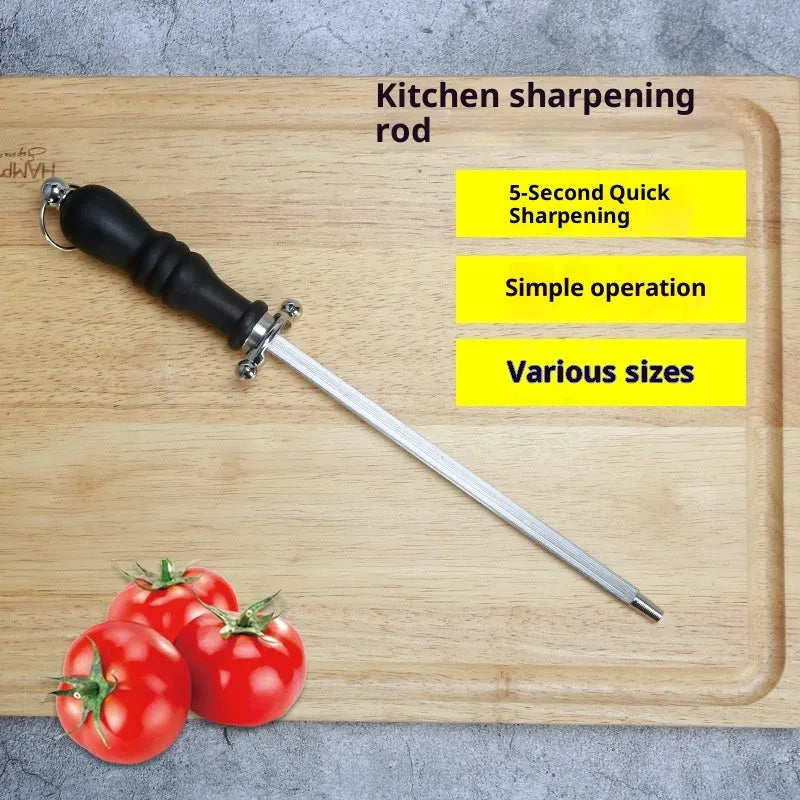 Household multi-functional kitchen sharpening steel in high carbon steel, eight style options available