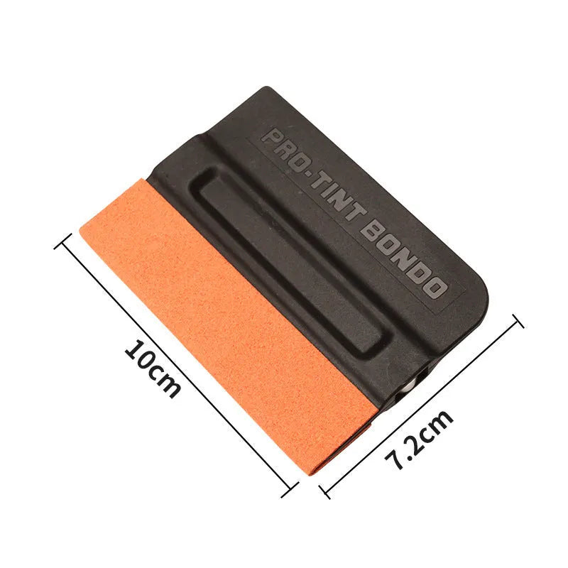 Car colour change film scraper tool with deerskin or wool pad for vinyl wrap application