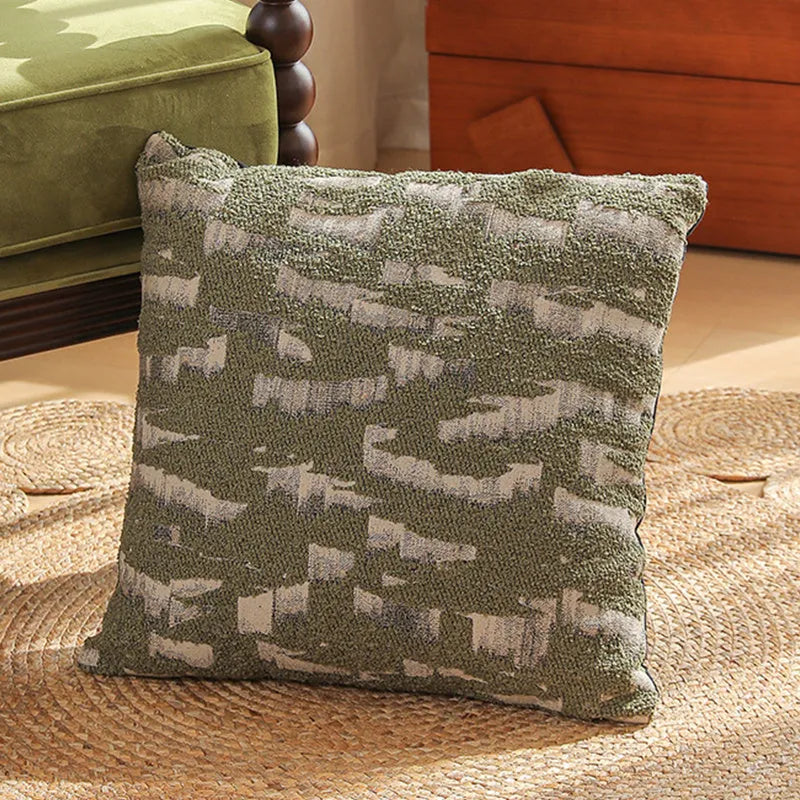 45x45cm jacquard woven cushion cover with a retro floral and plant pattern in a choice of eight colours.