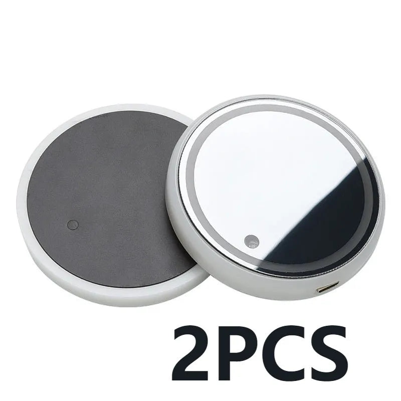 68mm car cup holder LED coaster with multicolour lighting and USB charging cable