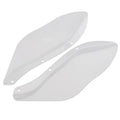 Harley-Davidson motorcycle windshield side wing pair in transparent and black finish