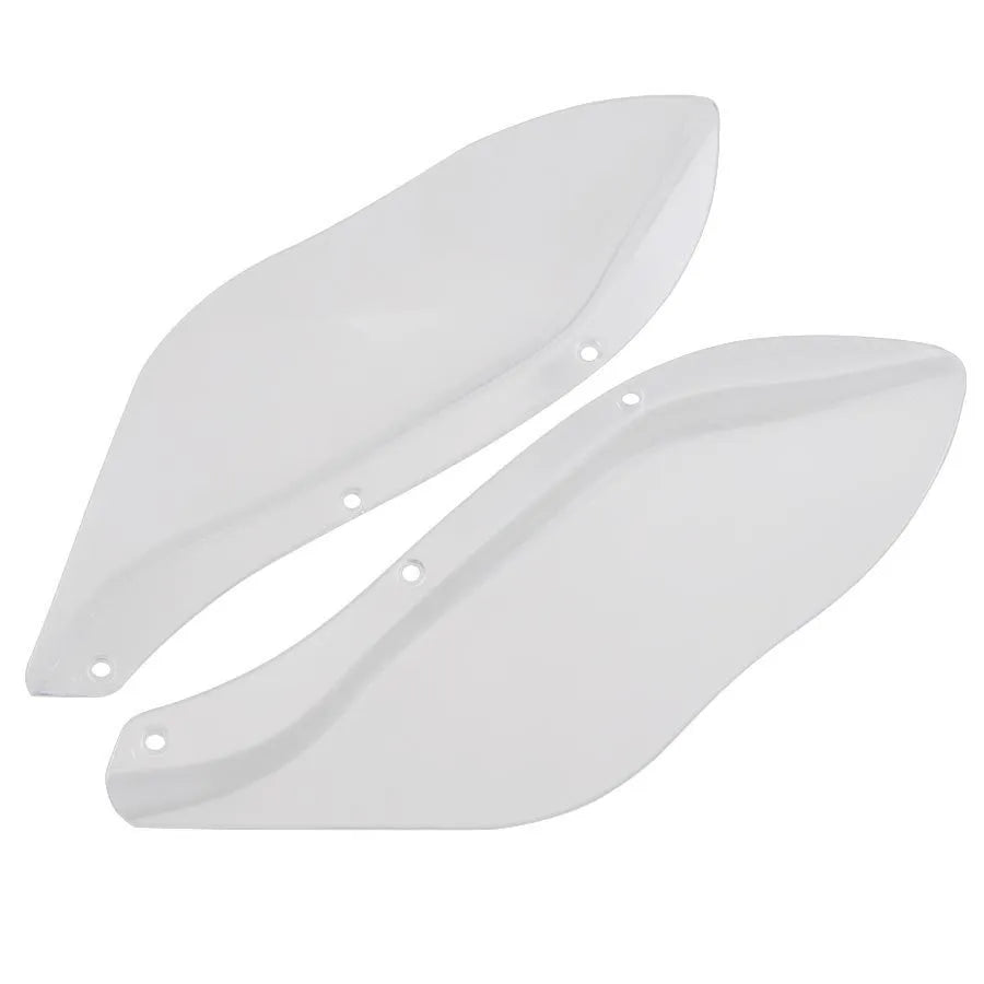Harley-Davidson motorcycle windshield side wing pair in transparent and black finish