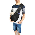 Large breathable mesh cat carrier backpack shown in a folded position and worn on a person's back.