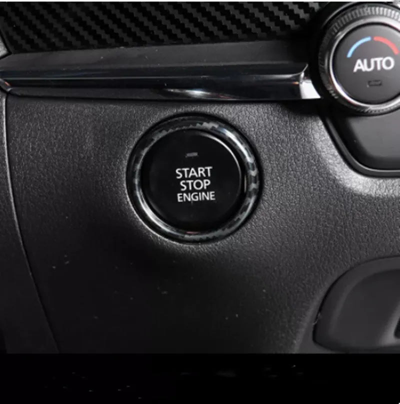 Aluminium alloy car interior decorative stickers pack with steering wheel buttons and trim options