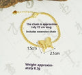 Gold-plated copper hollow butterfly bracelet with electroplated finish, retro style, gold colour
