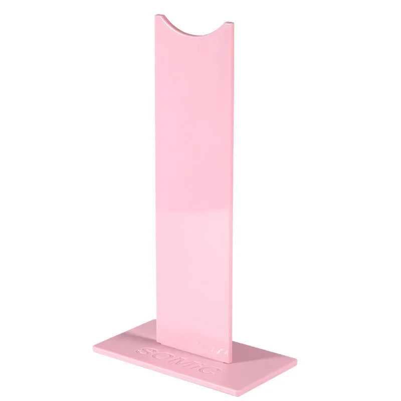 Pink detachable gaming headset bracket with non-slip silicone base for Bluetooth earphone storage