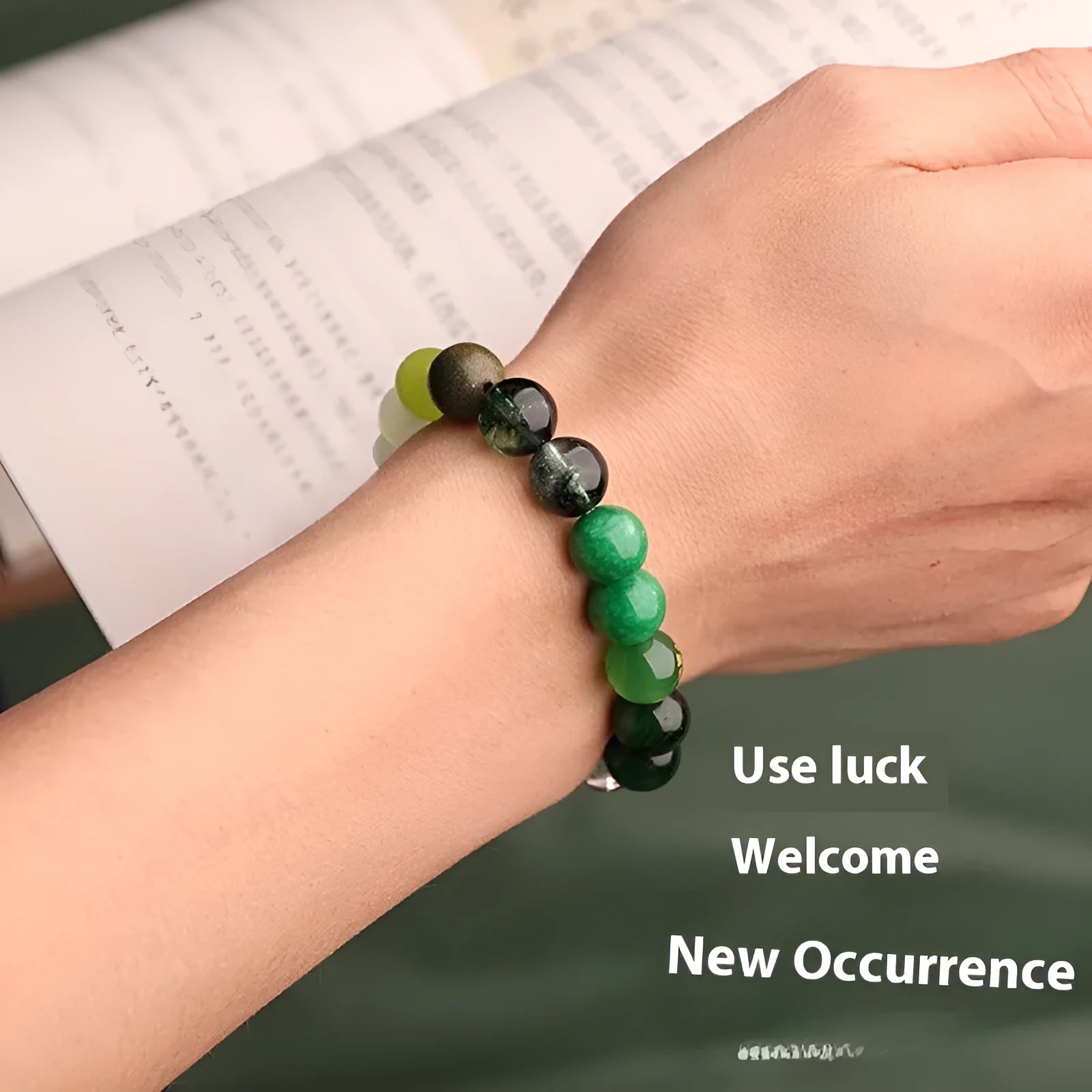Natural crystal agate balance energy bracelet unisex 10mm beads polished semi-precious stone
